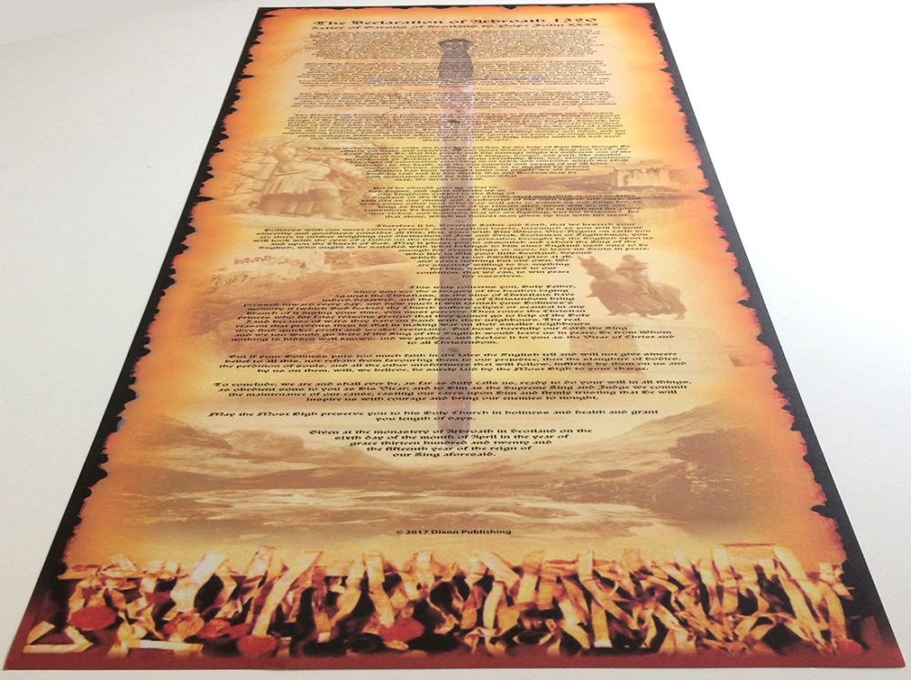 The Declaration of Arboath Souvenir Scroll by Dixon Publishing